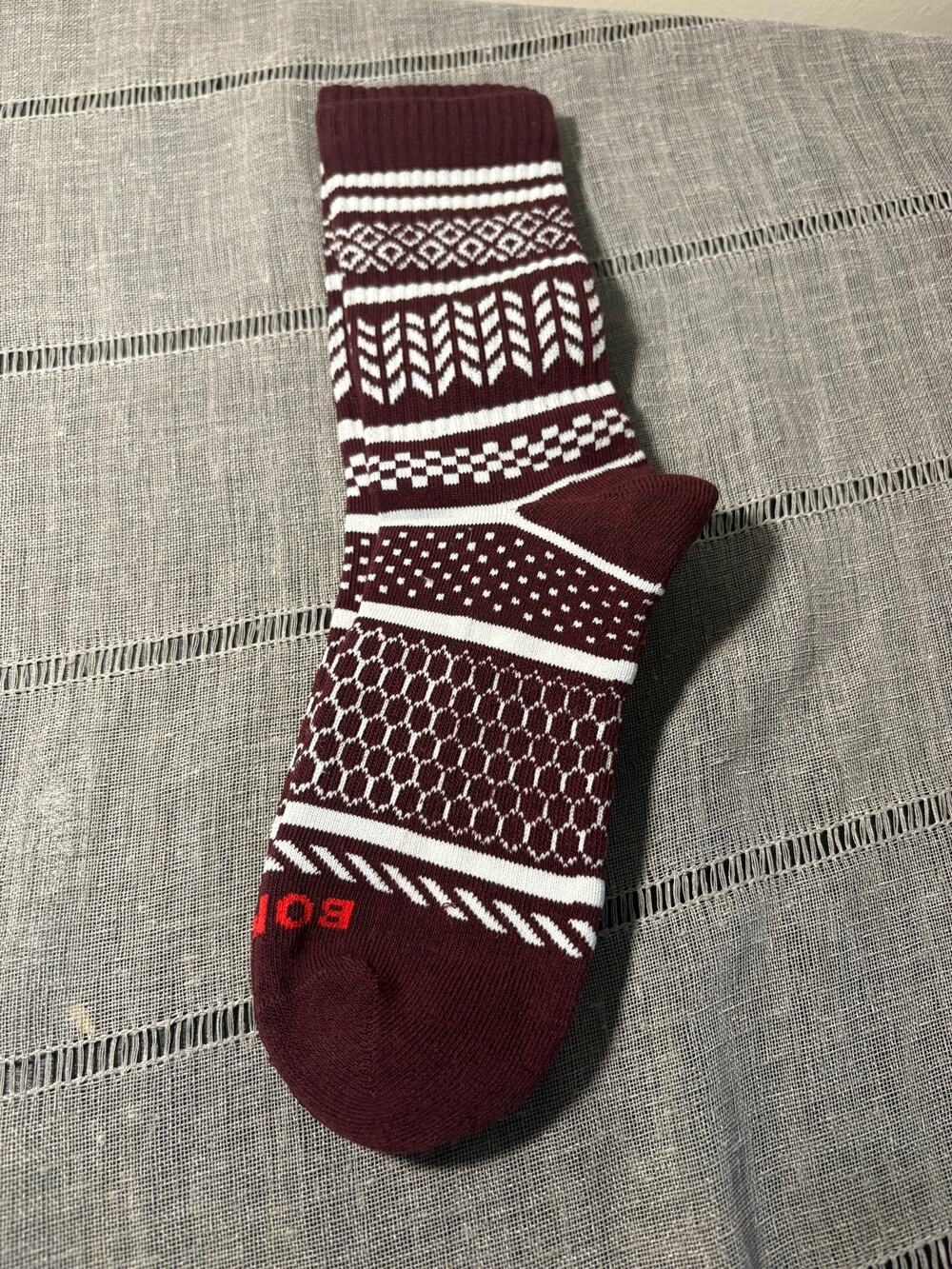 Maroon Bomba 1 pair of Crew socks